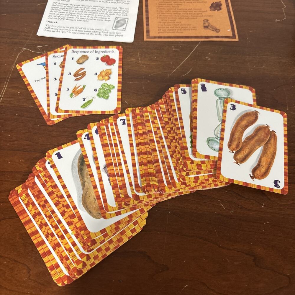 VINTAGE Stone Soup Card Game COMPLETE Gamewright 2000 Parenting Honors Award - Picture 2 of 7